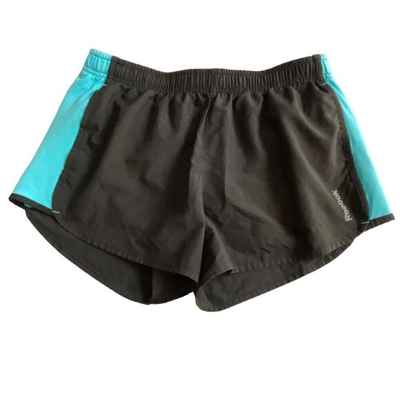 Reebok play dry shorts Black & Teal Size S - Picture 2 of 7